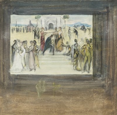 Sketch of The Consecration of the Copla by Julio Romero de Torres